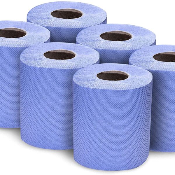 Blue Centrefeed Rolls 150m (6 pack) Heavy Duty sale