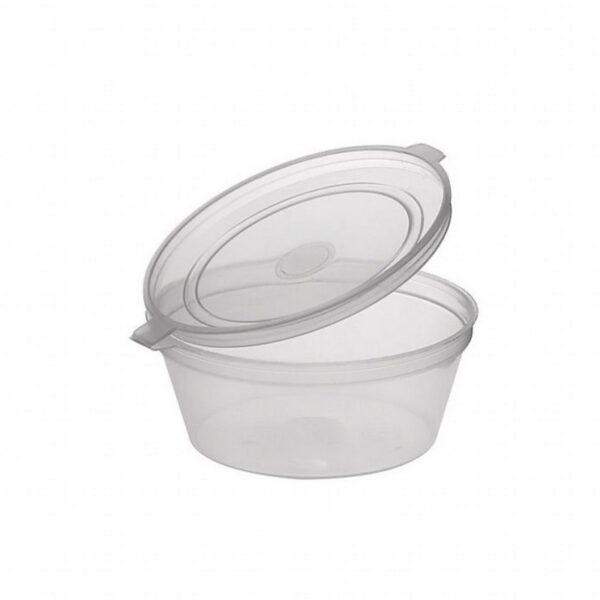 2oz HINGED CLEAR SAUCE CUPS & LIDS 1000pcs