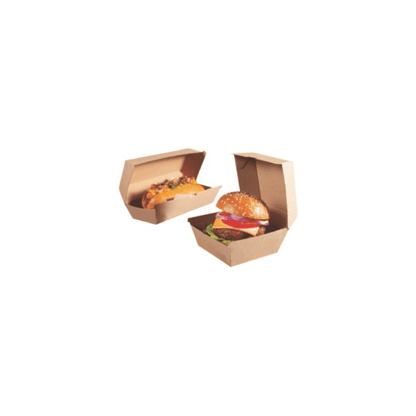 CORRUGATED BURGER BOXES LARGE 195x110x40mm HB10 200 Pieces