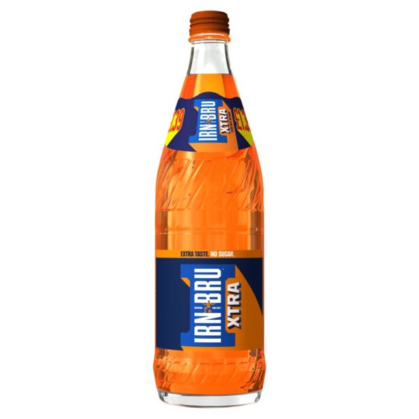 IRN-BRU Xtra Soft Drink Glass Bottle 750mlx12x1
