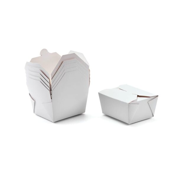 No 1 Mini Kraft Box Container case of 450 pieces White