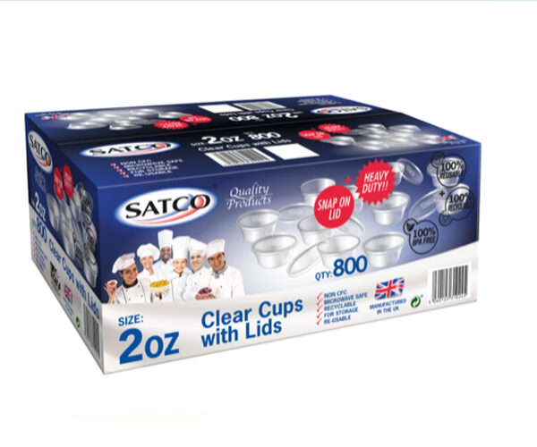 SATCO 2OZ CUPS+LIDS 800PCS