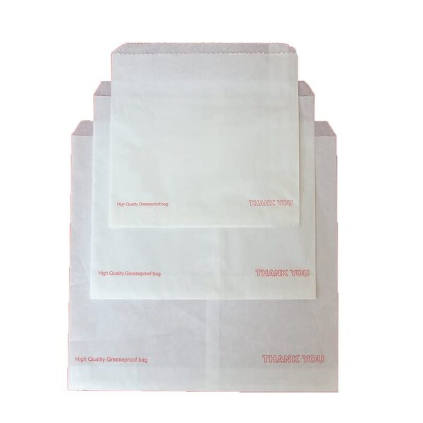 (6x6 Inch) GREASEPROOF PAPER BAGS – PRINTED “THANKYOU” BOX 1000