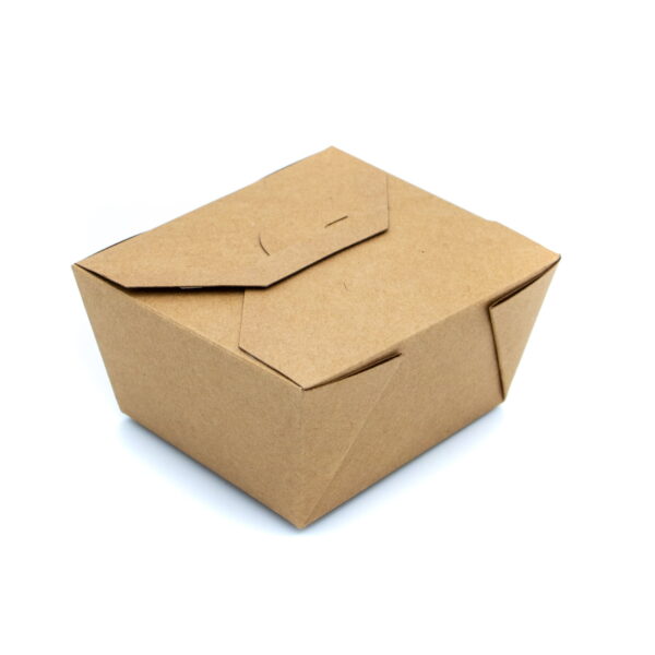 No1 Leak Proof Kraft Deli Box Brown Kraft Boxes - PE Lined - 115 x 90 x 60mm 450 Pieces