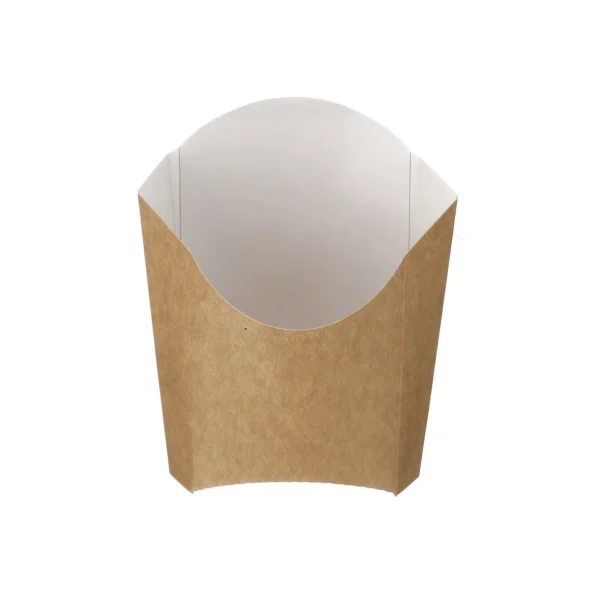 Small 55mm x 135mm x 130mm Brown Kraft Chip Scoop qty1000