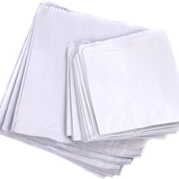 Kraft White Paper Bags 12x12 Inch Pack of 500 Pieces