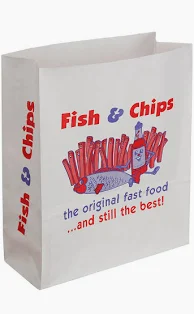 Printed Kraft SOS Paper Bags Without Handles 500 Bags 14x11 inch