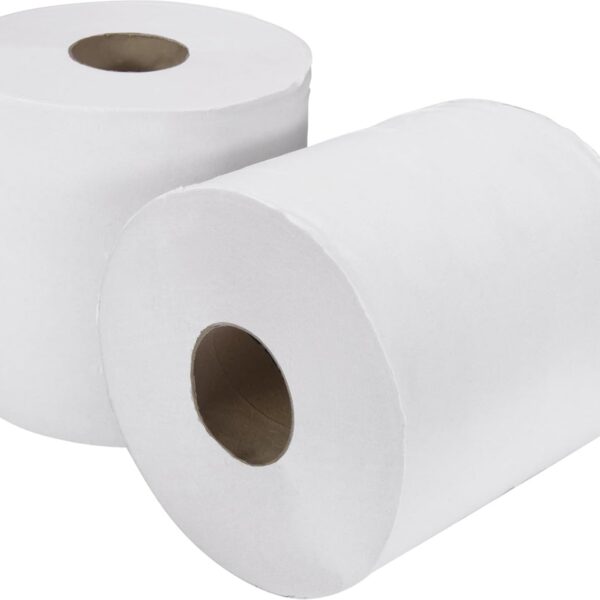White Centrefeed Rolls 350m (2 pack) Heavy Duty 2PLY
