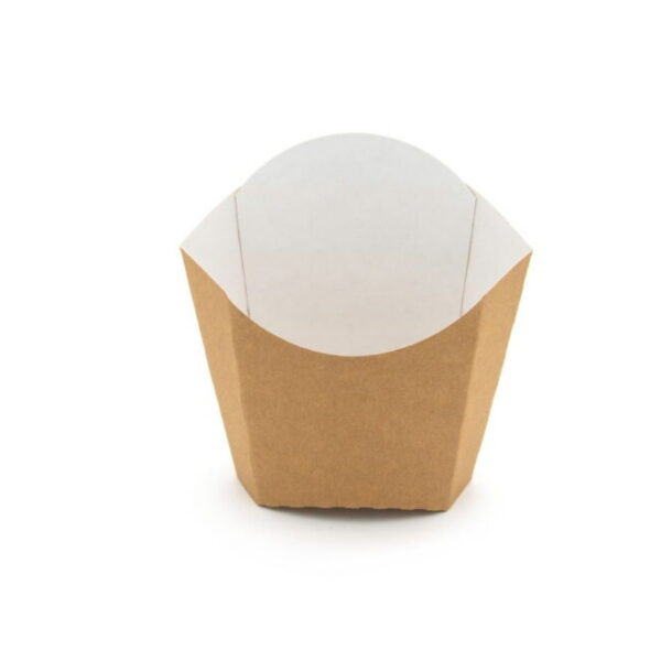 Large Kraft Compostable Chip Scoop 118/80 x 58/50 x 155/105mm 500pcs
