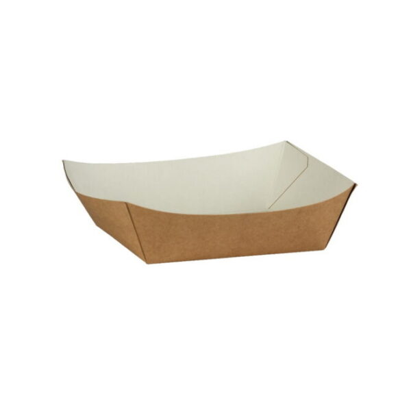 Compostable Kraft Burger Tray 155/110 x 160/110 x 40mm 500pcs